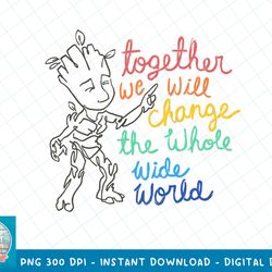 marvel guardians of the galaxy groot change the world t-shirt copy png sublimate