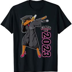 graduation gift her seniors class of 2023 black girl magic t-shirt