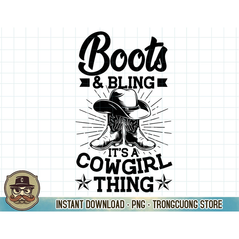 Cowgirl Boots and Hat Graphic Women Girls Cowgirl Western T-Shirt copy.jpg