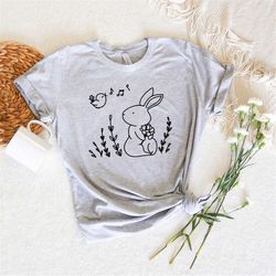 floral bunny shirt,easter shirts,easter sweatshirt,cute bunny shirts,happy easter,easter day outfit,rabbit lover gifts,t
