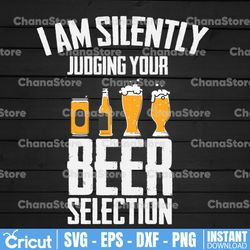 I'm Silently Judging Your Beer Selection Hops flower beer svg, eps, dxf, png, digital download