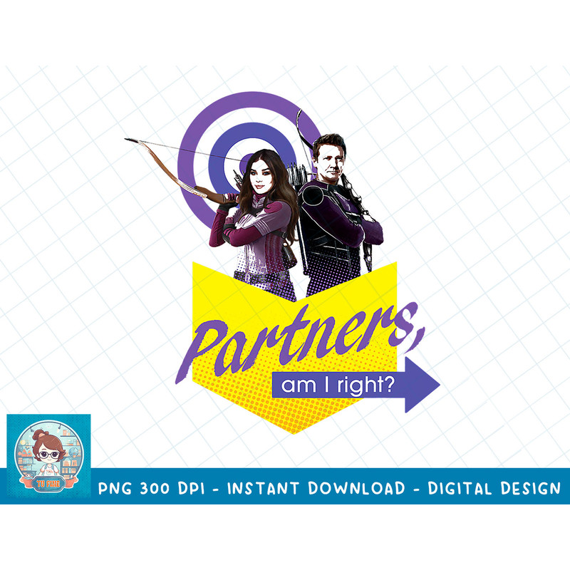 Marvel Hawkeye Kate Bishop Clint Barton Partners Am I Right T-Shirt copy.jpg