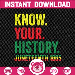 Know your history Juneteenth Png Freedom Day Png 1865 Png