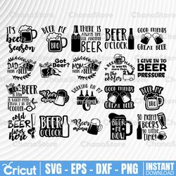 Beer bundle SVG , Funny beer quotes SVG, Beer mug design , Beer stein svg , Beer Dad svg, Beer Quotes svg
