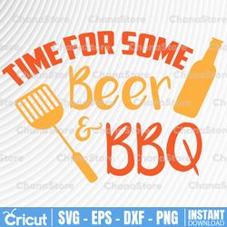 Beer and BBQ SVG cut file, Barbecue svg for BBQ lover, bbq quote cut file, cricut, silhouette, Barbecue svg