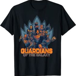 marvel guardians of the galaxy volume 3 team with crest t-shirt