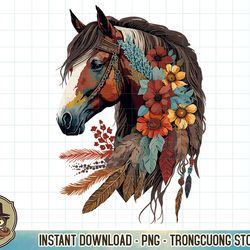 equestrian horse girl boho western cowgirl horseback riding t-shirt copy png sublimation