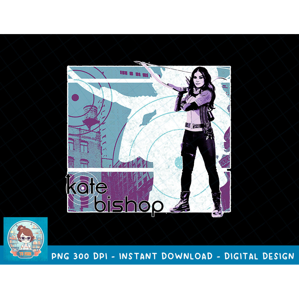 Marvel Hawkeye Kate Bishop Halftone Character Poster T-Shirt copy.jpg