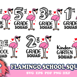 7 Flamingo School Squad, Trending Svg, Flamingo Svg