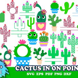 50 cactus in on point, trending svg, cactus svg