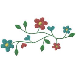 Flower branch embroidery design,Flowers machine embroidery design,Fun embroidery design,INSTANT DOWNLOAD-1399