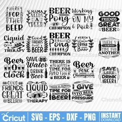 Beer SVG Bundle, Beer Drinking svg cut files, Beer Quotes, Alcohol Bundle cut files, cricut, silhouette, Beer day svg