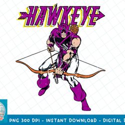 marvel hawkeye vintage bow and arrow portrait logo t-shirt copy png sublimate