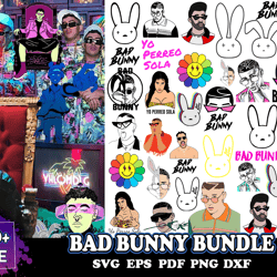 50 bad bunny bundle, trending svg, bundle logo svg