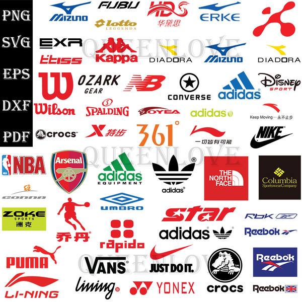 Sport Logo Bundle Svg, Converse Svg, Li Ning Svg, Kappa Svg - Inspire ...
