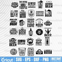 Beer SVG Bundle, Funny Quotes svg, Alcohol svg, Drinking svg, dad svg, beer mug svg, beer stein svg, man svg