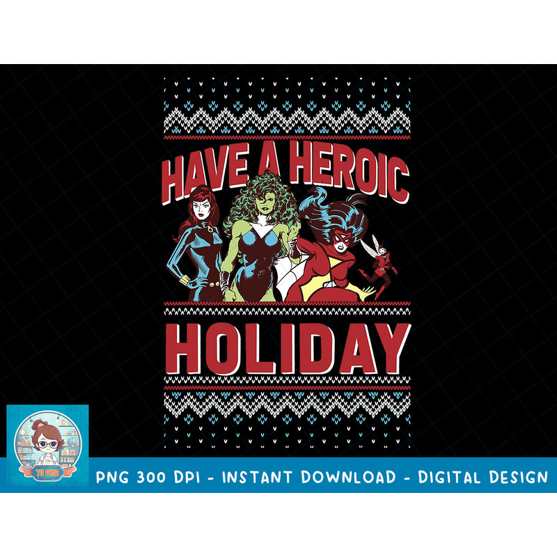 Marvel Heroic Holiday Group Ugly Christmas Sweater T-Shirt copy.jpg