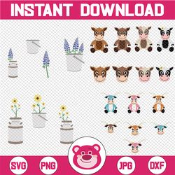 cute cow png, baby cow sitting png, farm animal png, baby farm animals, png images