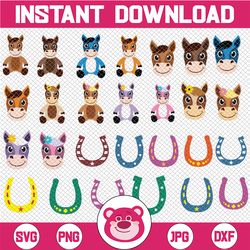 horse png printable, horse bundle png, horse dxf, cute farm animal, png horse clipart, cartoon horse clipart, country we