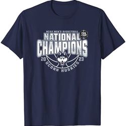 connecticut huskies national champions 2023 basketball navy t-shirt