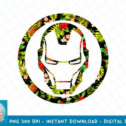 Marvel Infinity War Iron Man Floral Symbol Graphic T-Shirt T-Shirt copy PNG Sublimate