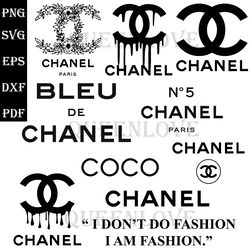 Chanel Bundle Svg, Chanel Logo Svg, Floral Chanel Svg - 9 File