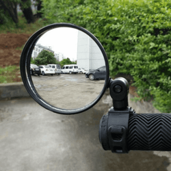 sleek and modern bicycle side view mirror with scratch-resistant glass & 360-degree rotation