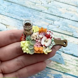 miniature magnet doll house food