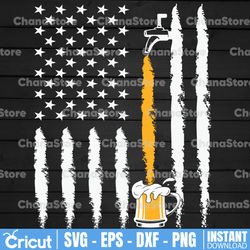 Craft Beer American Flag USA 4th July Brewery Alcohol Lovers PNG, Sublimation Design, Patriotic USA Flag Design