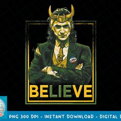 marvel loki believe portrait t-shirt copy png sublimate