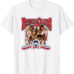 connecticut huskies national champs 2023 basketball players t-shirt