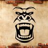 Angry Gorilla Face Sticker A Wild Animal, Gorilla Head