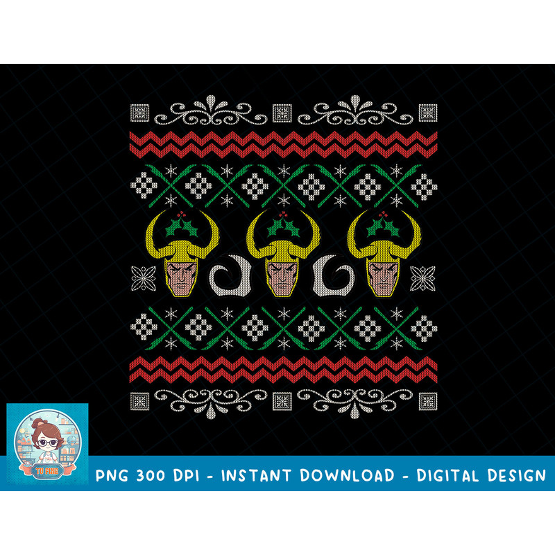 Marvel Loki Ugly Christmas Sweater Graphic T-Shirt copy.jpg