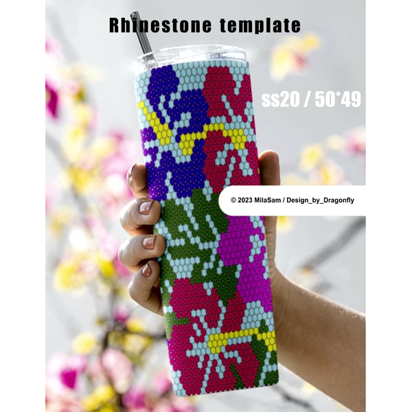 Bundle / Rhinestone Tumbler Template 50 stones_row for SS20- | Inspire ...