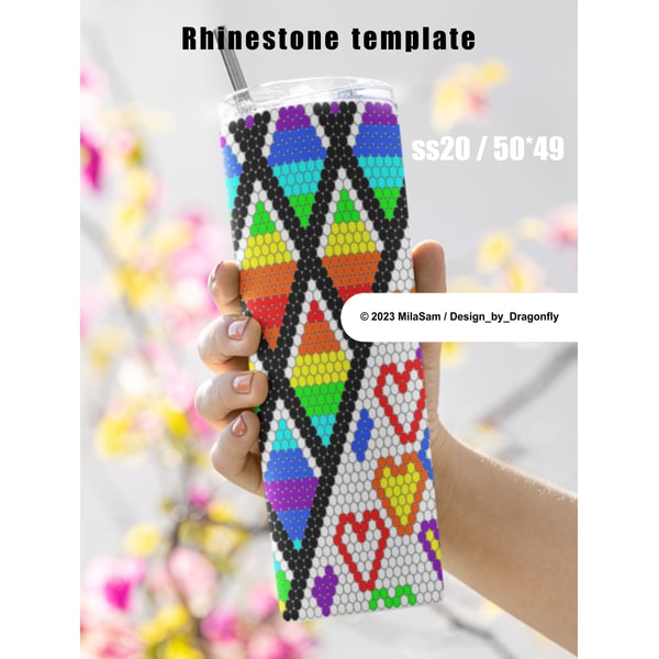 Bundle / Rhinestone Tumbler Template 50 stones_row for SS20- | Inspire ...