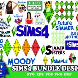 35 sims4 bundle design, trending svg, sims 4 bundle svg