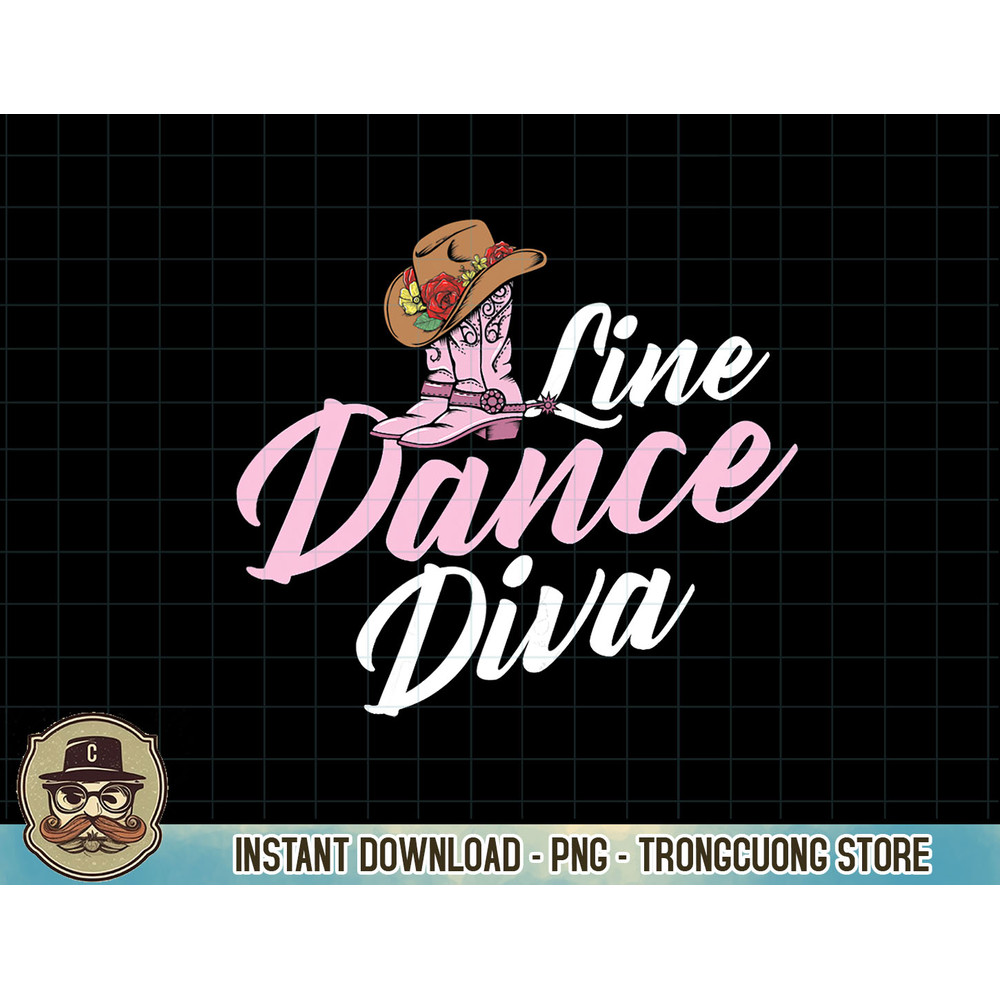 Line Dance Diva - Country Music Western Dancer Cowgirl T-Shirt copy.jpg