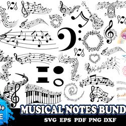 60 musical notes bundle, trending svg, musical notes