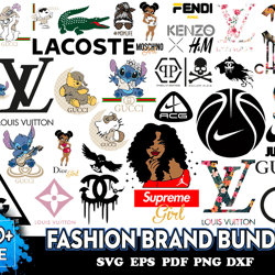 100 fashion brand bundle, trending svg, pink logos svg