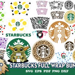 70 starbucks full wrap bundle, trending svg, full wrap