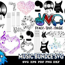 30 music bundle svg, trending svg, music design svg