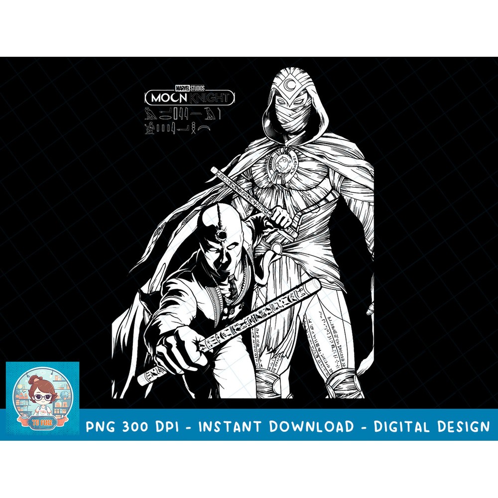 Marvel Moon Knight Duo Line Art Poster T-Shirt copy.jpg