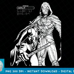marvel moon knight duo line art poster t-shirt copy png sublimate