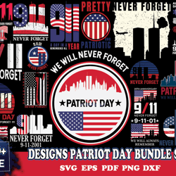 20 designs patriot day bundle svg, patriotic svg, patriot day svg
