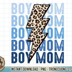 Retro Leopard Boy Mom Lightning Bolt Western Country Mama T-Shirt copy png sublimation