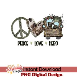 peace love hero sublimation