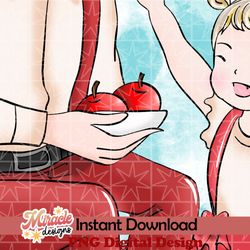 father and daughter forever linked together sublimation