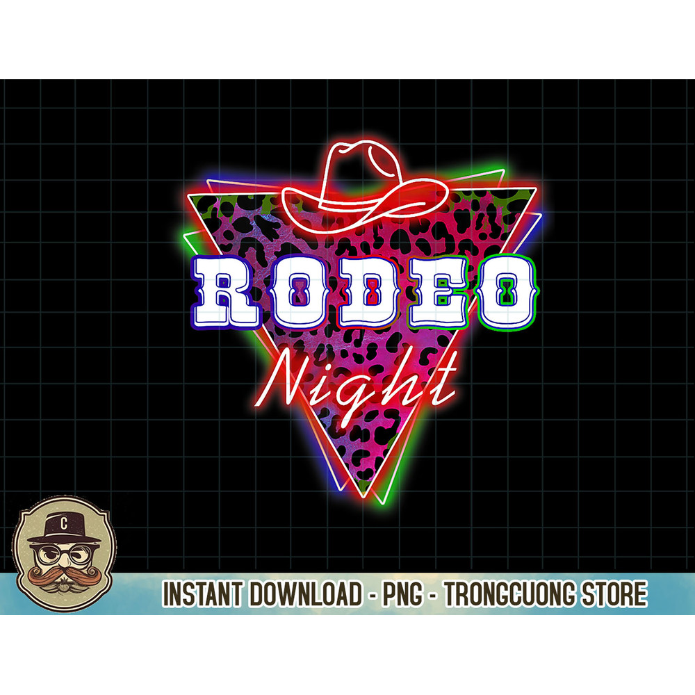 Rodeo Night Leopard Neon Cowboy Hat Tank Top copy.jpg