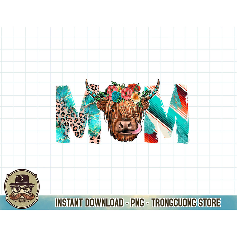 Scottish Highland Cow Shirt Western Leopard Serape Cow Mom Pullover Hoodie copy.jpg