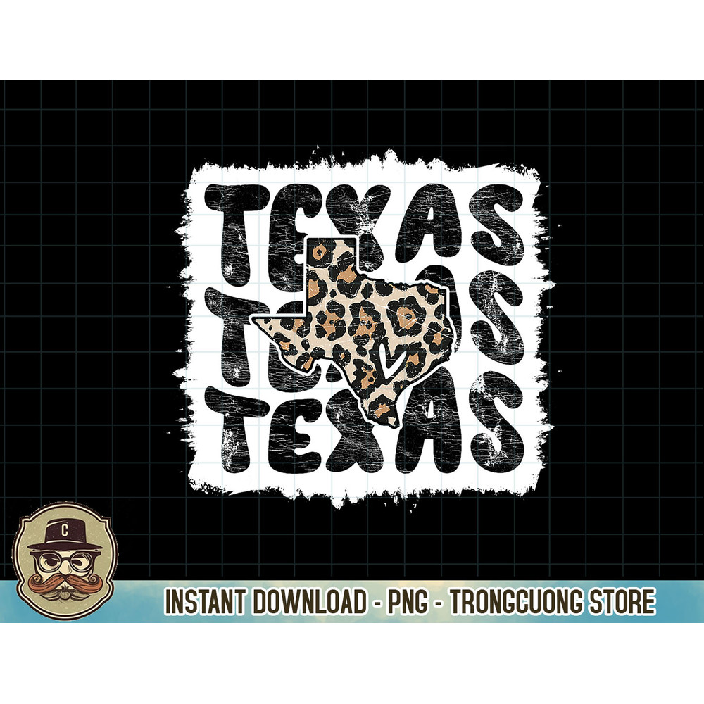 Texas Pride Flag Map State Leopard Retro Proud Girl Women T-Shirt copy.jpg